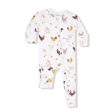Collector Chickens Zipper Sleeper - Little Kinfolk Boutique | Children's Clothing Regina, SK