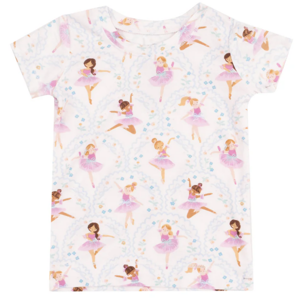 Ballerina's Short Sleeve Loungewear Set - Little Kinfolk Boutique | Children's Clothing Regina, SK