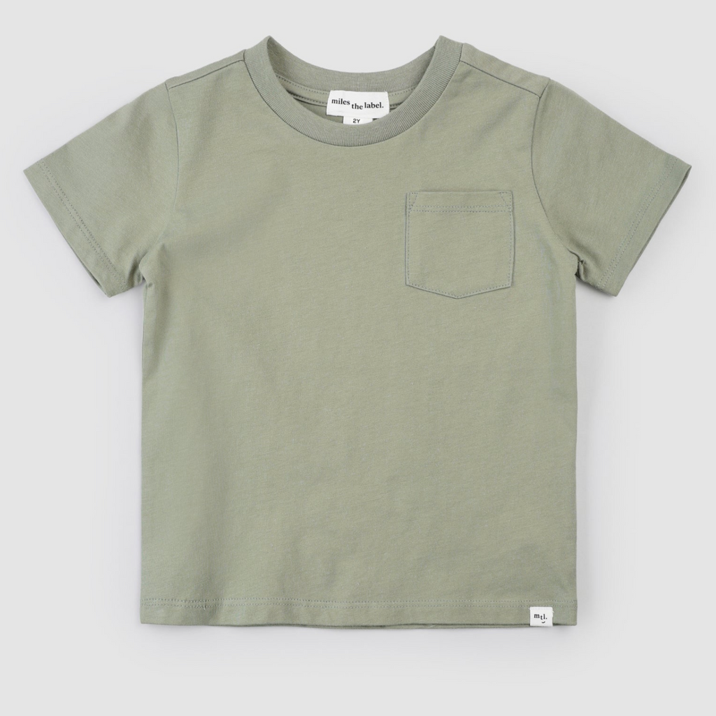 Miles Basic Pocket Tee (2 Colour Options) - Little Kinfolk Boutique | Children's Clothing Regina, SK