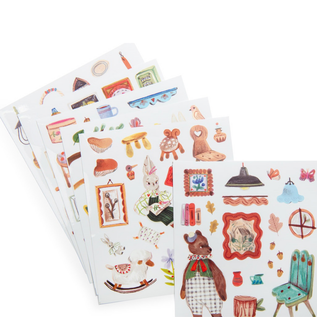 Les Minouchkas Colouring Book with Stickers - Little Kinfolk Boutique | Children's Clothing Regina, SK