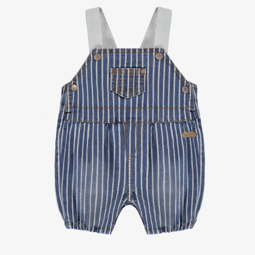 Chance Sriped Denim Shorteralls - Little Kinfolk Boutique | Children's Clothing Regina, SK