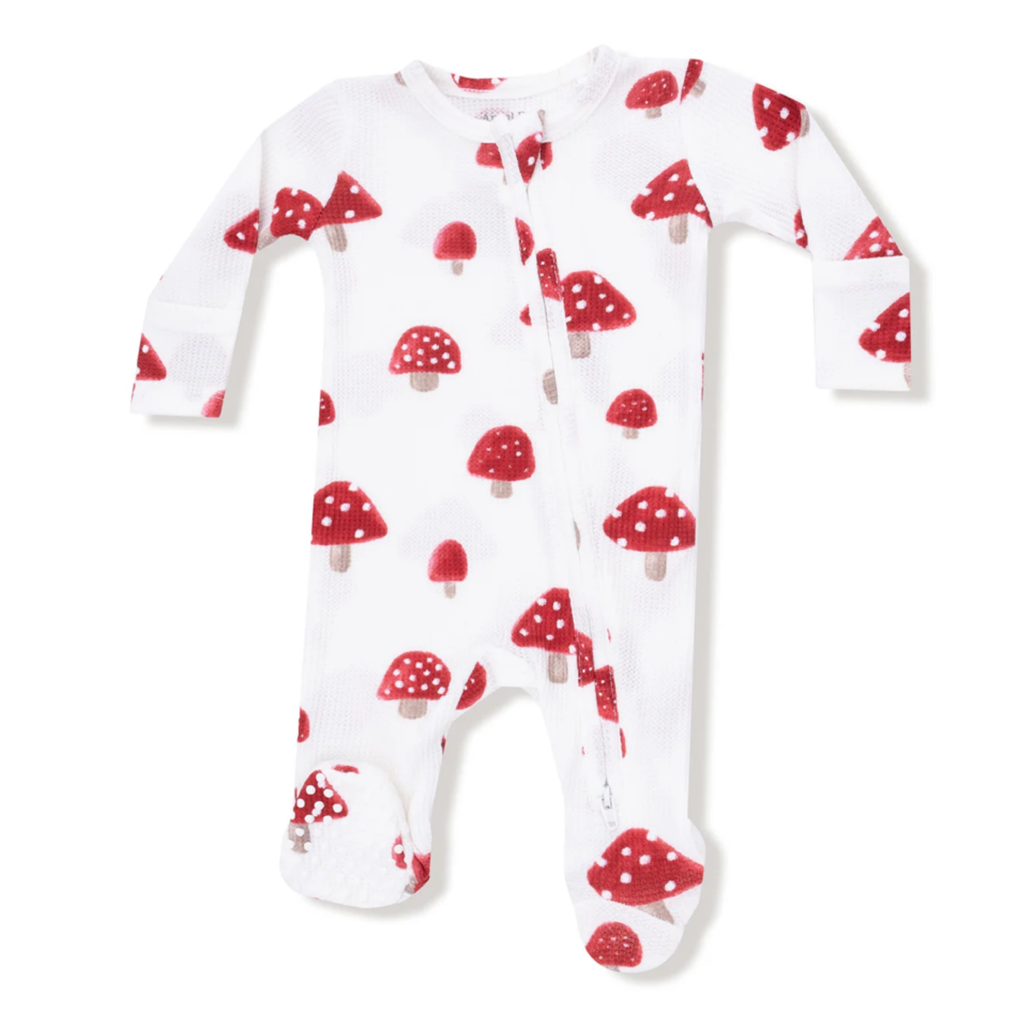 Painterly Mushrooms Zipper Sleeper - Little Kinfolk Boutique | Children's Clothing Regina, SK
