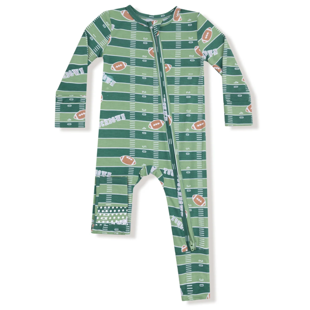 Football Field Zipper Sleeper - Little Kinfolk Boutique | Children's Clothing Regina, SK