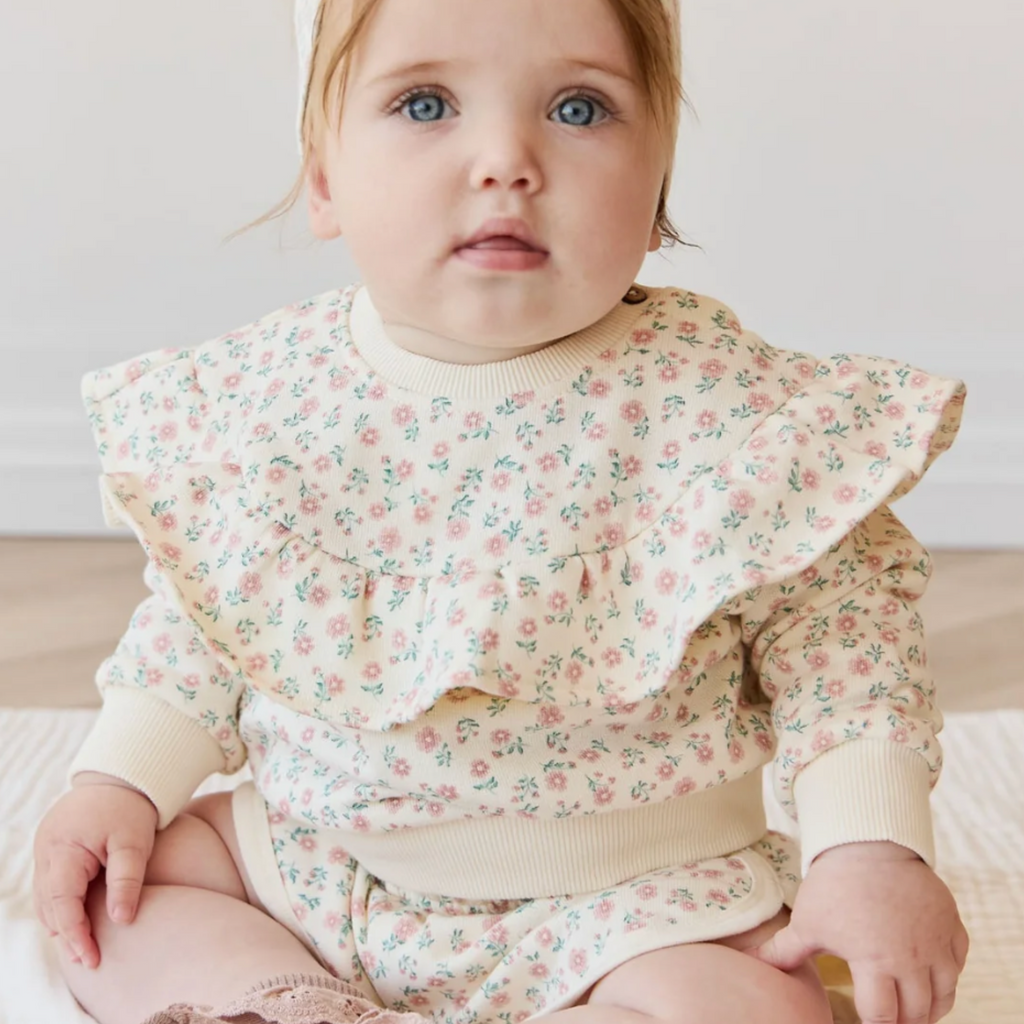 Mckinley Sweatshirt in Posey Garden Pink - Little Kinfolk Boutique | Children's Clothing Regina, SK