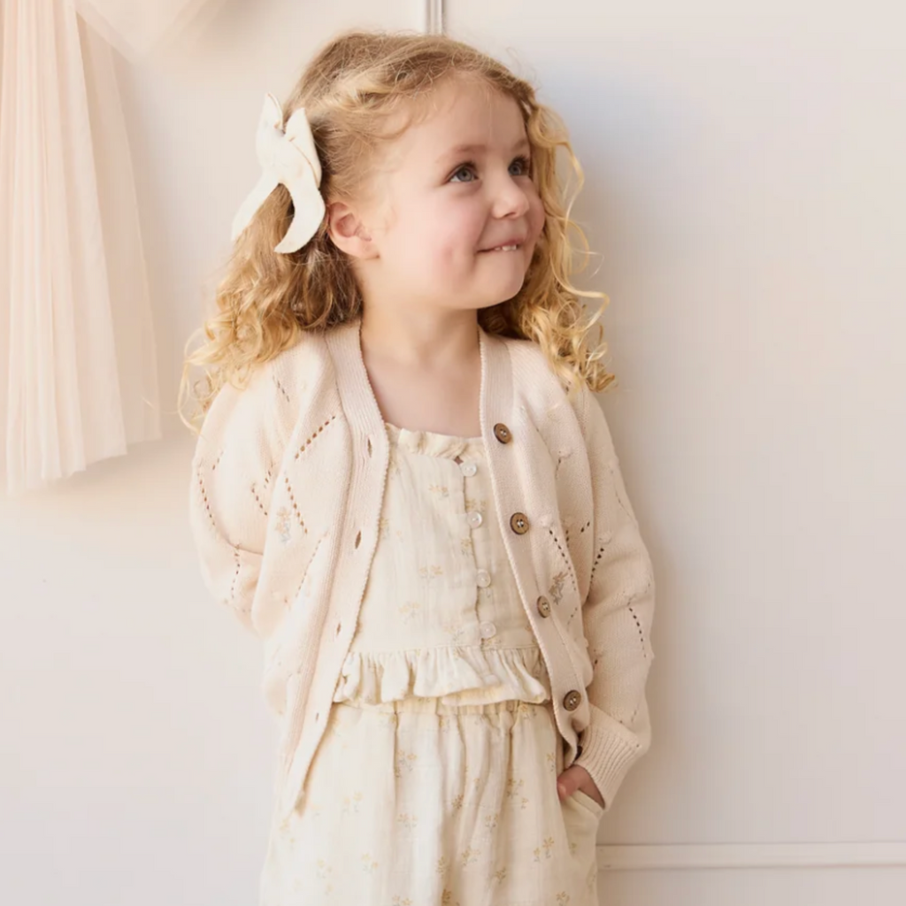 Alya Embroidered Cardigan - Little Kinfolk Boutique | Children's Clothing Regina, SK