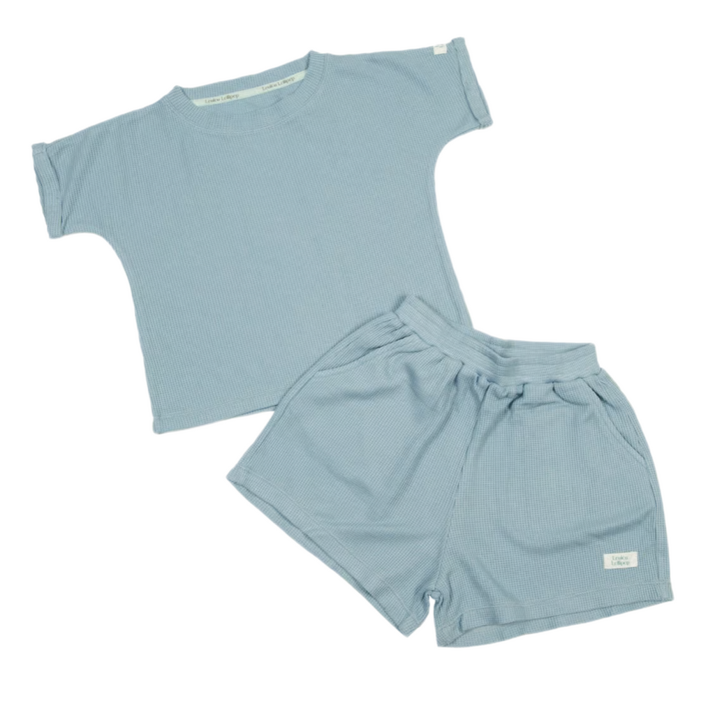 Waffle Short & Tee Set - Little Kinfolk Boutique | Children's Clothing Regina, SK