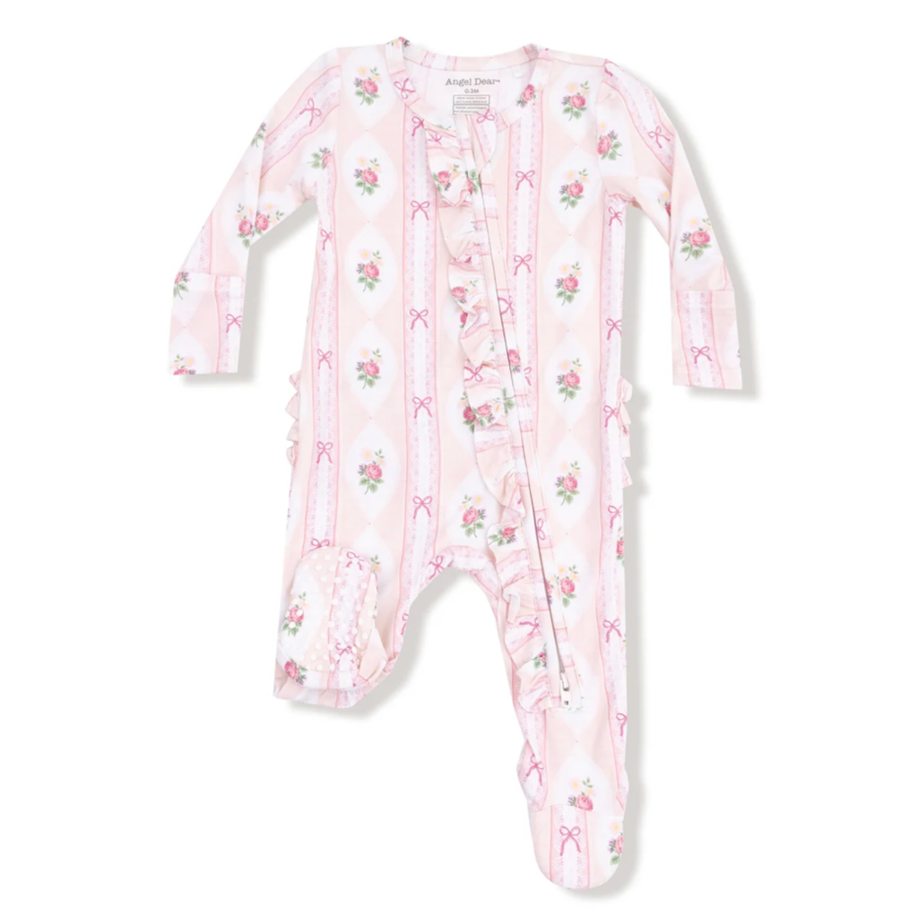 Ogee Lace Floral Footie Ruffle Sleeper - Little Kinfolk Boutique | Children's Clothing Regina, SK