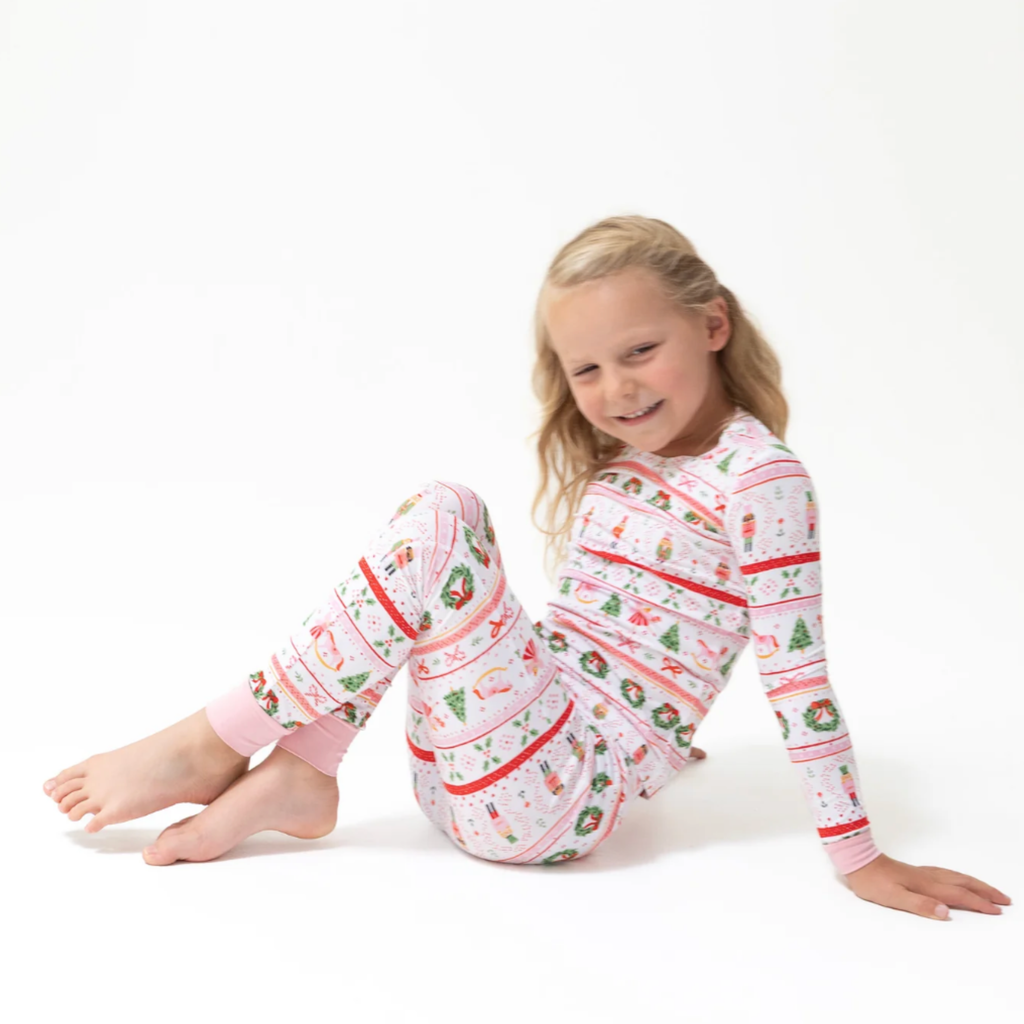 Nutcracker Sugar Plum Fairy Fair Isle 2 Piece PJ Set - Little Kinfolk Boutique | Children's Clothing Regina, SK
