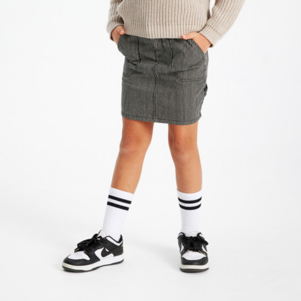 London Striped Denim Skirt - Little Kinfolk Boutique | Children's Clothing Regina, SK