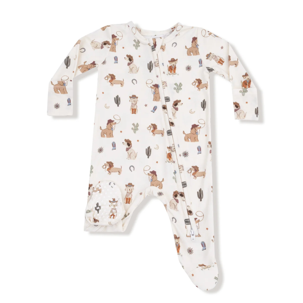 Cowboy & Cowgirl Dogs Sleepers - Little Kinfolk Boutique | Children's Clothing Regina, SK