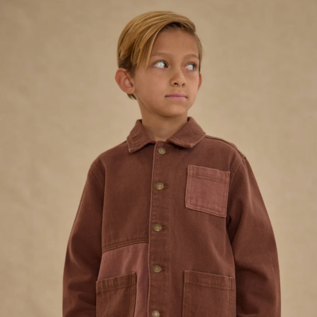 Marcus Denim Brown Jacket PRE-SALE - Little Kinfolk Boutique | Children's Clothing Regina, SK
