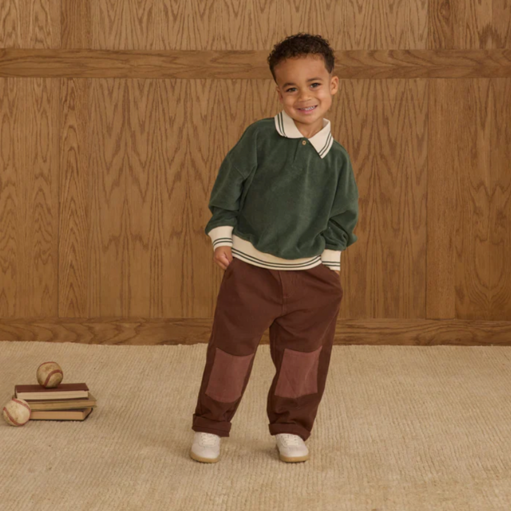 Marcus Baggy Denim Brown Pant PRE-SALE - Little Kinfolk Boutique | Children's Clothing Regina, SK