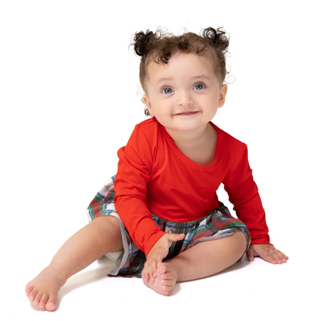 Holiday Plaid Tutu Bodysuit Dress - Little Kinfolk Boutique | Children's Clothing Regina, SK