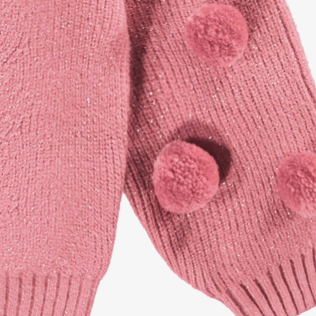 Penelope Pink Sparkle Knit Sweater - Little Kinfolk Boutique | Children's Clothing Regina, SK