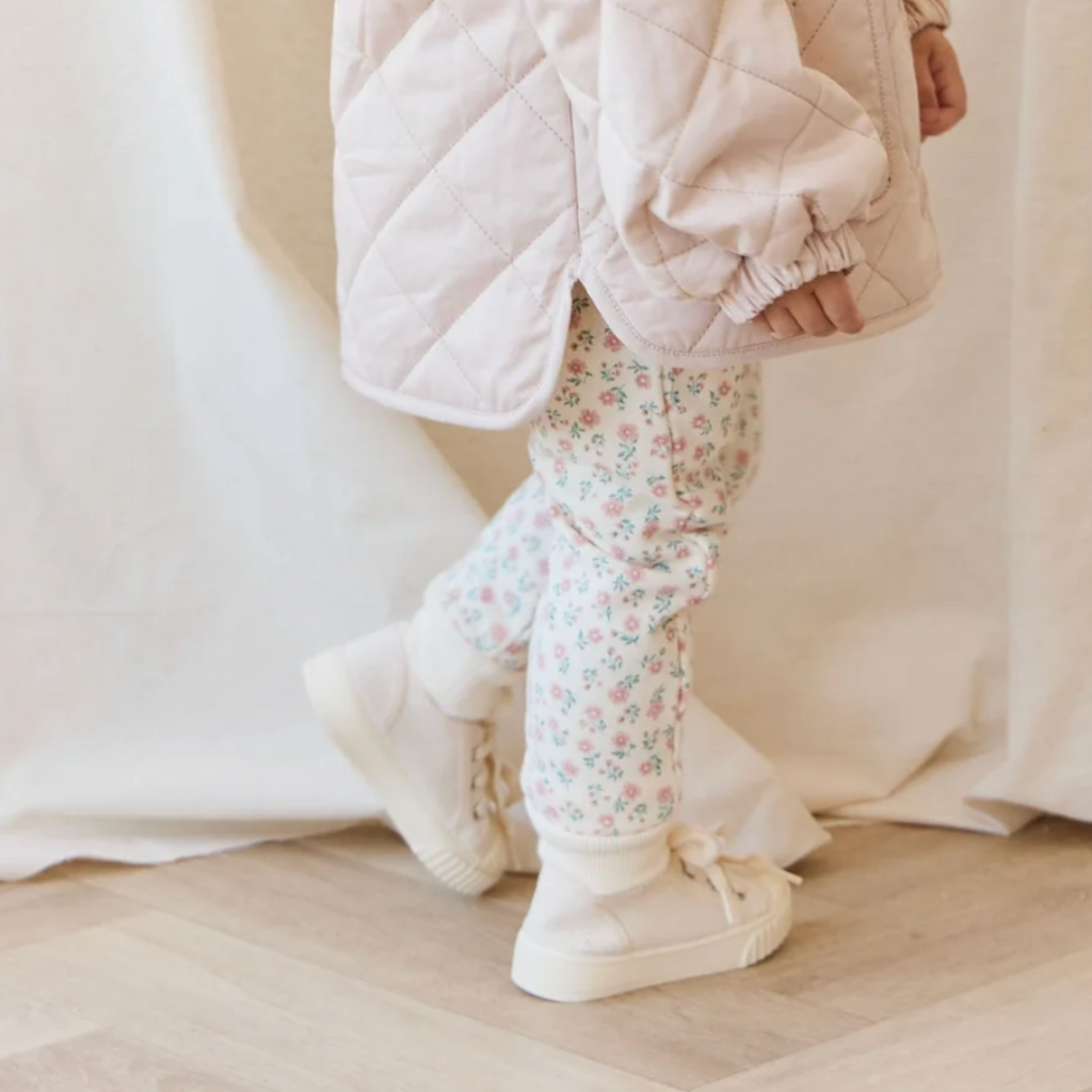 Lilith Track Pant in Posey Garden Pink - Little Kinfolk Boutique | Children's Clothing Regina, SK