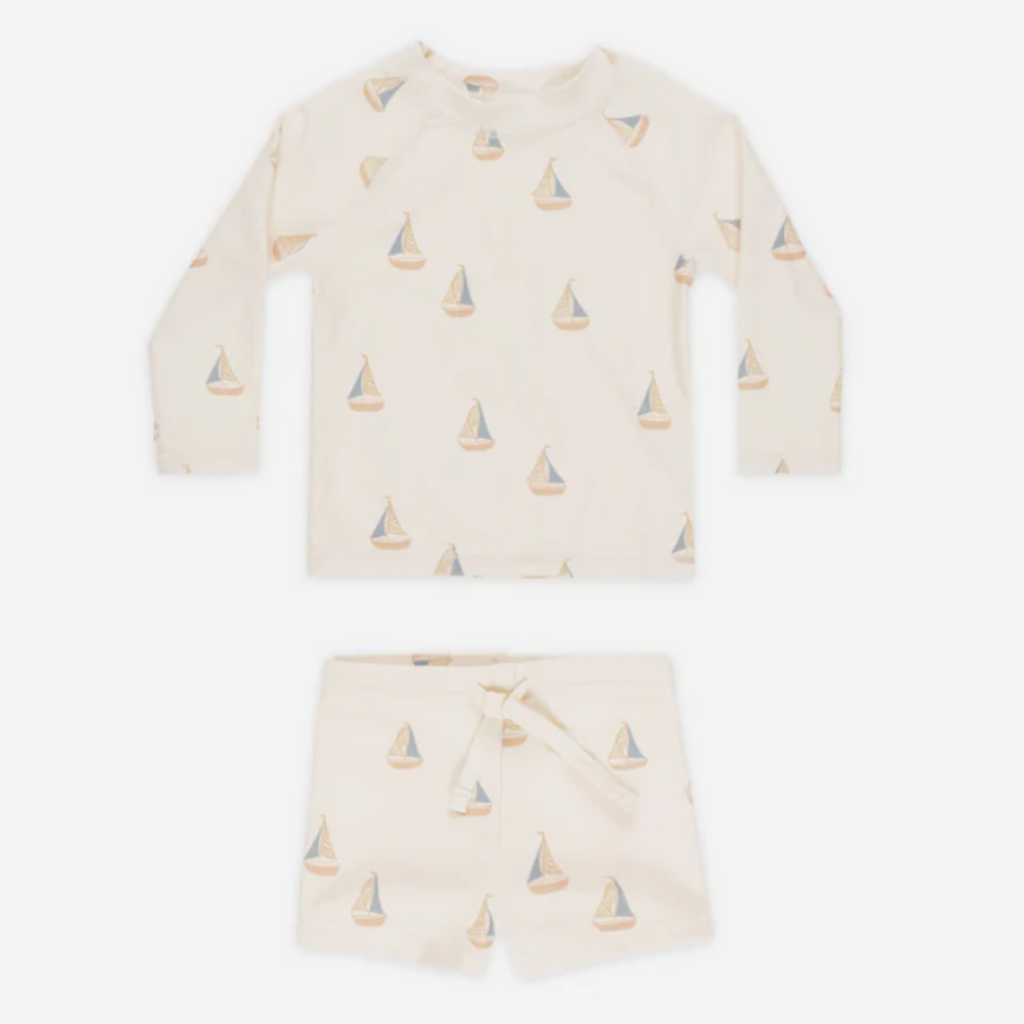 PRE-ORDER Sailboats Rashguard Set - Little Kinfolk Boutique | Children's Clothing Regina, SK