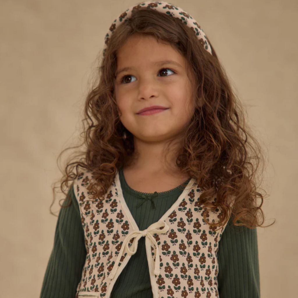 Norah Quilted Harvest Floral Vest PRE-SALE - Little Kinfolk Boutique | Children's Clothing Regina, SK