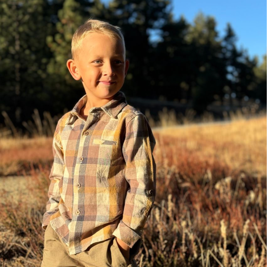 Atwood Plaid Woven Button Up - Little Kinfolk Boutique | Children's Clothing Regina, SK