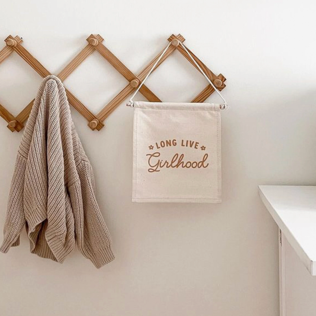 Long Live Girlhood Canvas Banner - Little Kinfolk Boutique | Children's Clothing Regina, SK