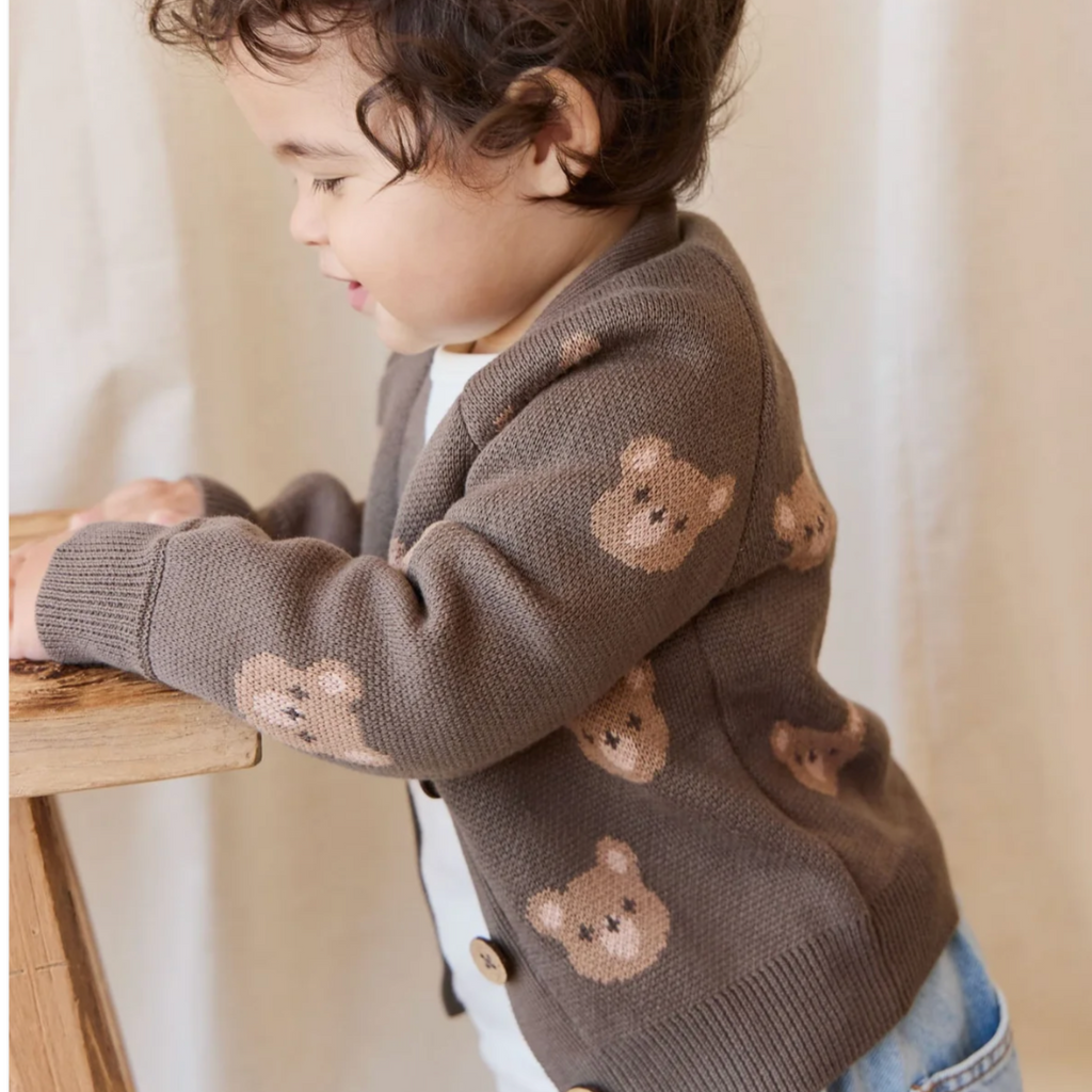 Samuel Bobbie Bear Cardigan - Little Kinfolk Boutique | Children's Clothing Regina, SK