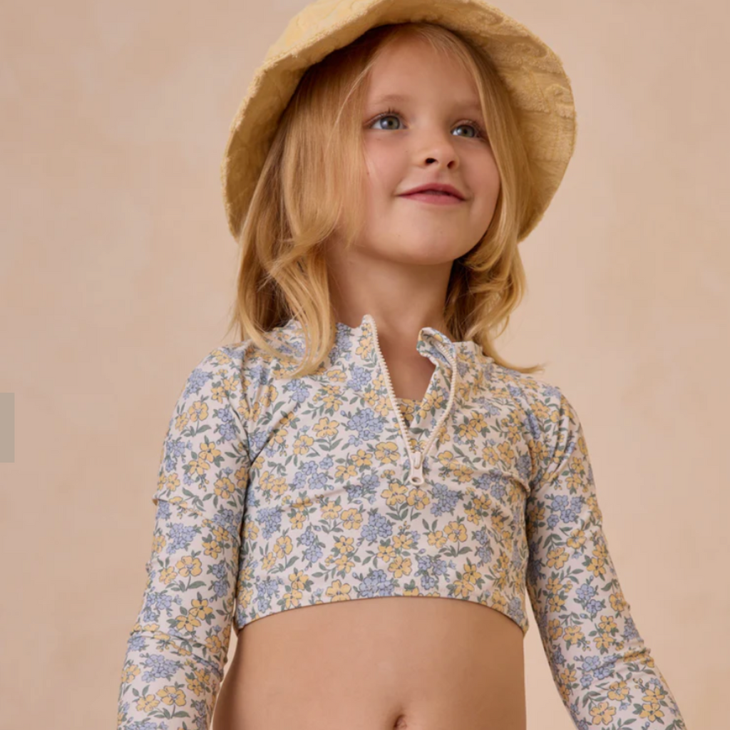 **PRE-SALE**Crop Rashguard 3 Piece Set || Bloom - Little Kinfolk Boutique | Children's Clothing Regina, SK