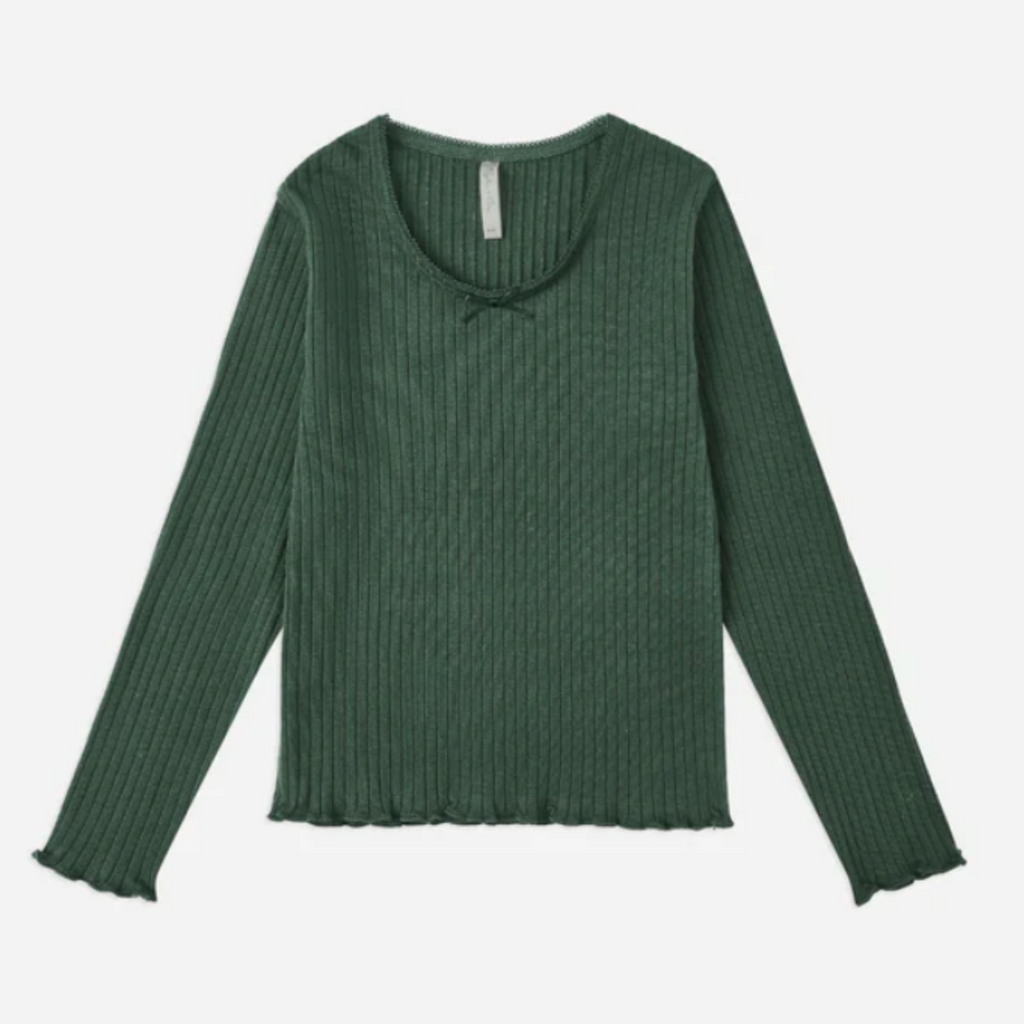 Layla Ribbed Long Sleeve Tops ( 3 Colour Options) PRE-SALE - Little Kinfolk Boutique | Children's Clothing Regina, SK