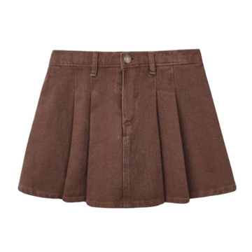 Penny Pleated Denim Skirt PRE-SALE - Little Kinfolk Boutique | Children's Clothing Regina, SK