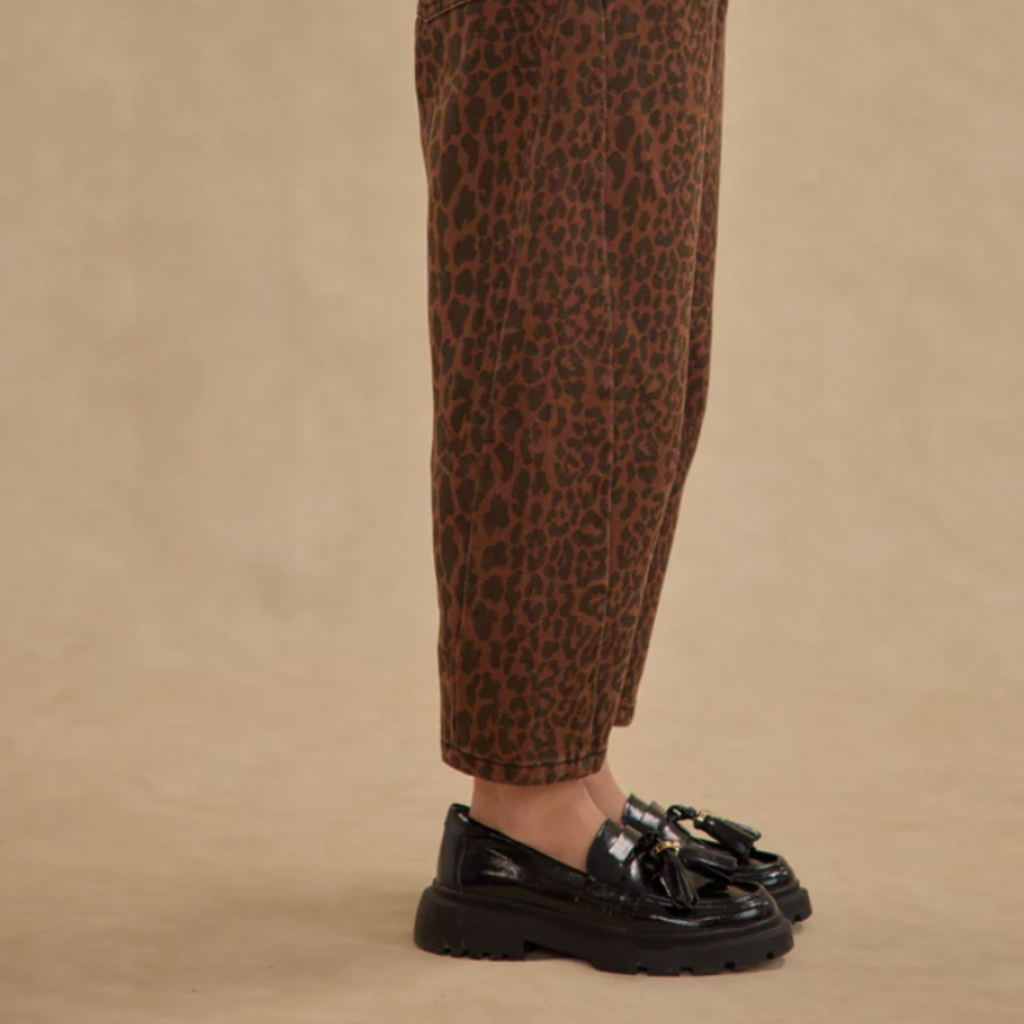Poppy Leopard Barrel Pants PRE-SALE - Little Kinfolk Boutique | Children's Clothing Regina, SK