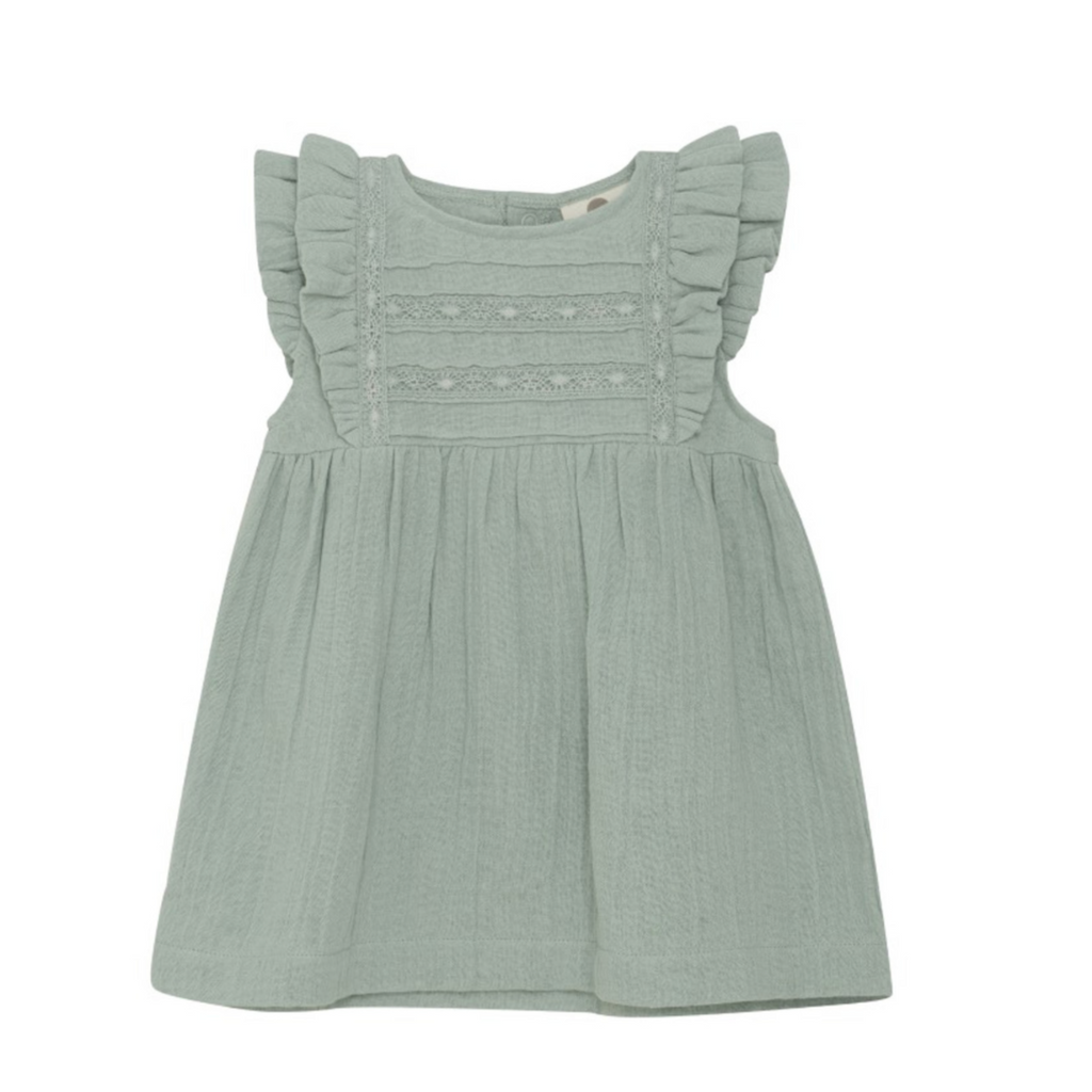Ellie Seafoam Ruffle Dress - Little Kinfolk Boutique | Children's Clothing Regina, SK