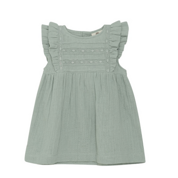 Ellie Seafoam Ruffle Dress - Little Kinfolk Boutique | Children's Clothing Regina, SK
