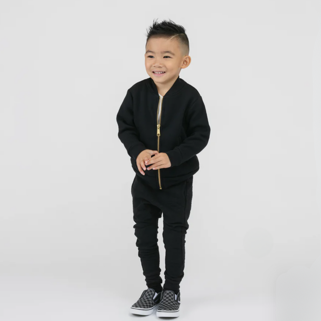 Mioche Organic Zip Up Bomber (2 Colours) - Little Kinfolk Boutique | Children's Clothing Regina, SK