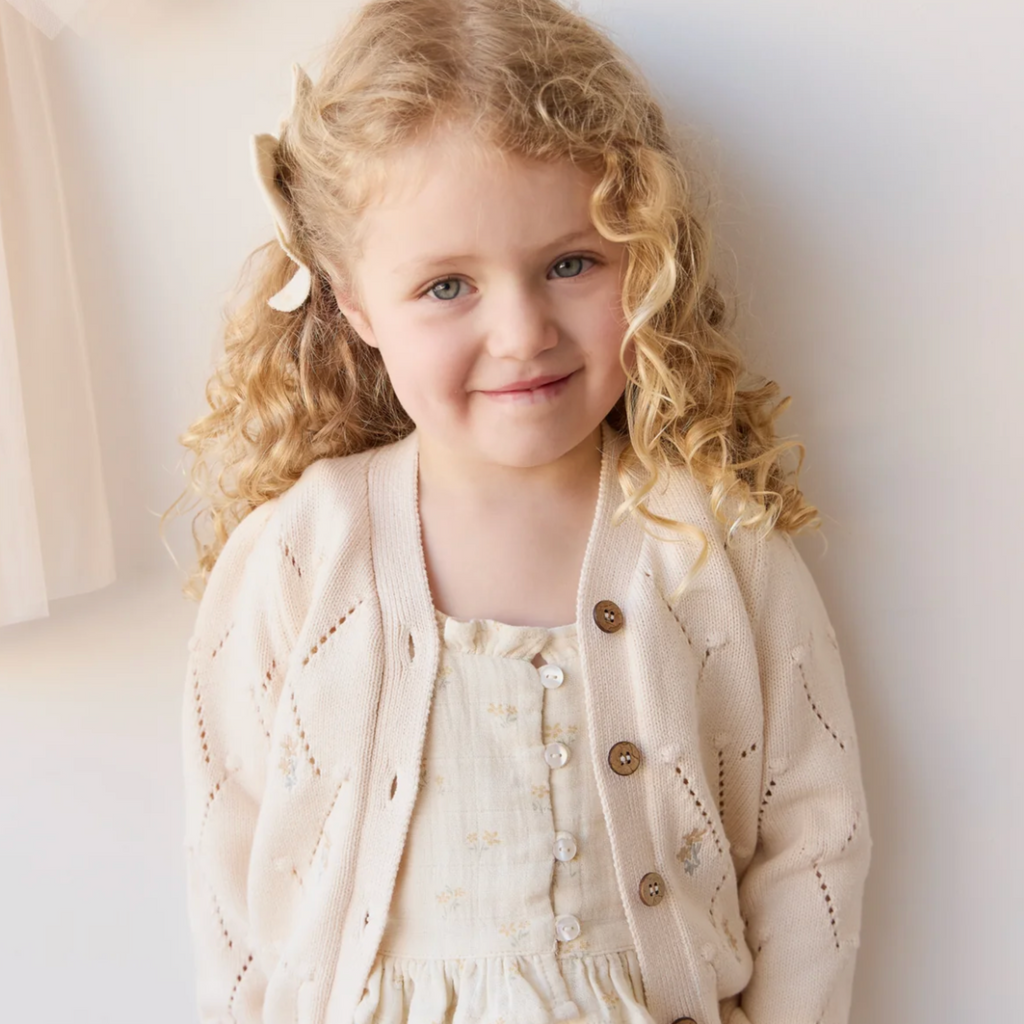 Alya Embroidered Cardigan - Little Kinfolk Boutique | Children's Clothing Regina, SK