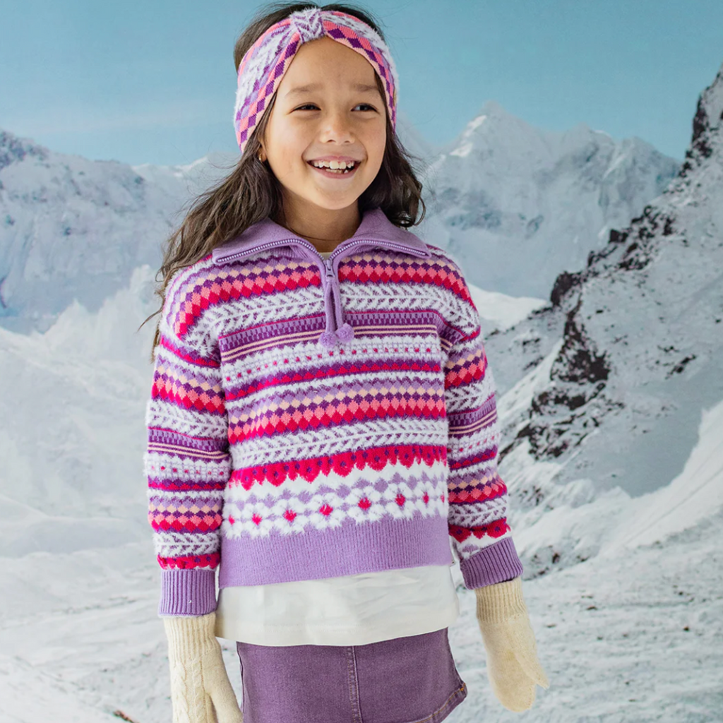 Peggy Purple Knitted Sweater - Little Kinfolk Boutique | Children's Clothing Regina, SK