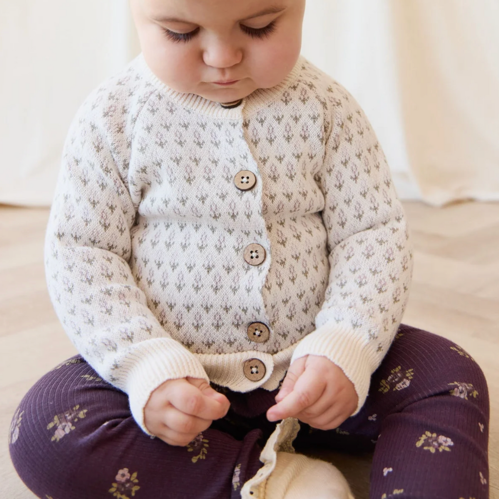 Savannah Jacquard Cardigan - Little Kinfolk Boutique | Children's Clothing Regina, SK