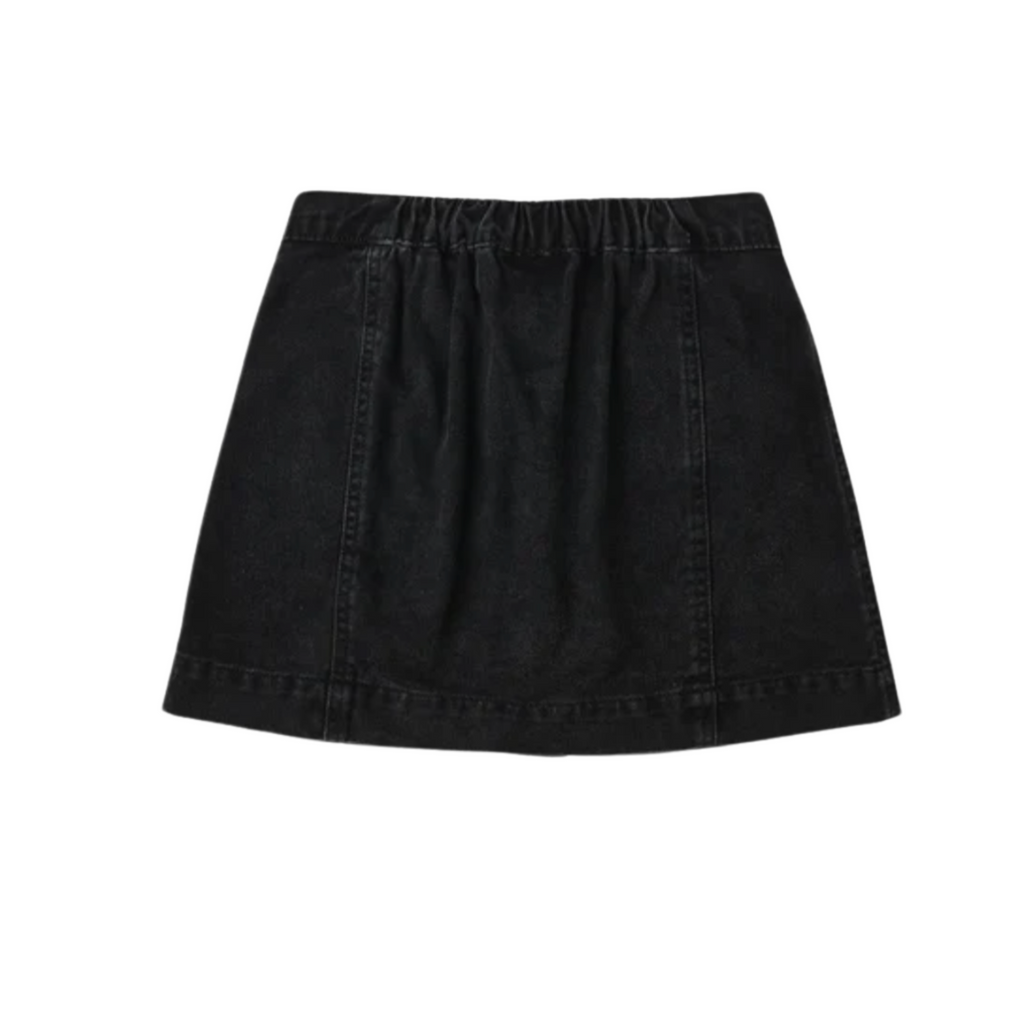 Denver Washed Black Mini Skirt PRE-SALE - Little Kinfolk Boutique | Children's Clothing Regina, SK