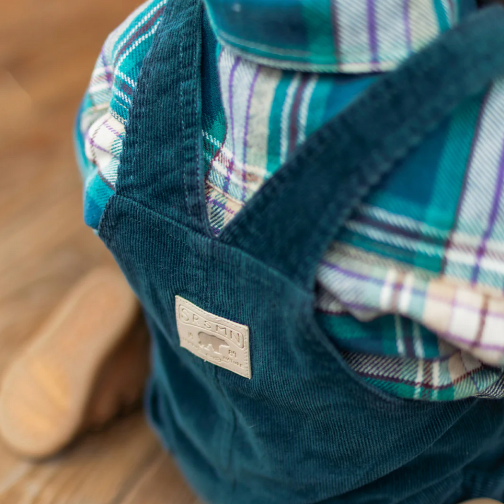 Jed Turquoise Corduroy Overalls - Little Kinfolk Boutique | Children's Clothing Regina, SK