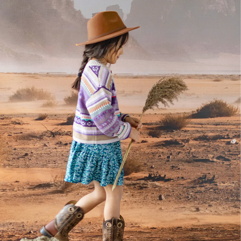 Souris Mini Flat Brim Western Fedora - Little Kinfolk Boutique | Children's Clothing Regina, SK