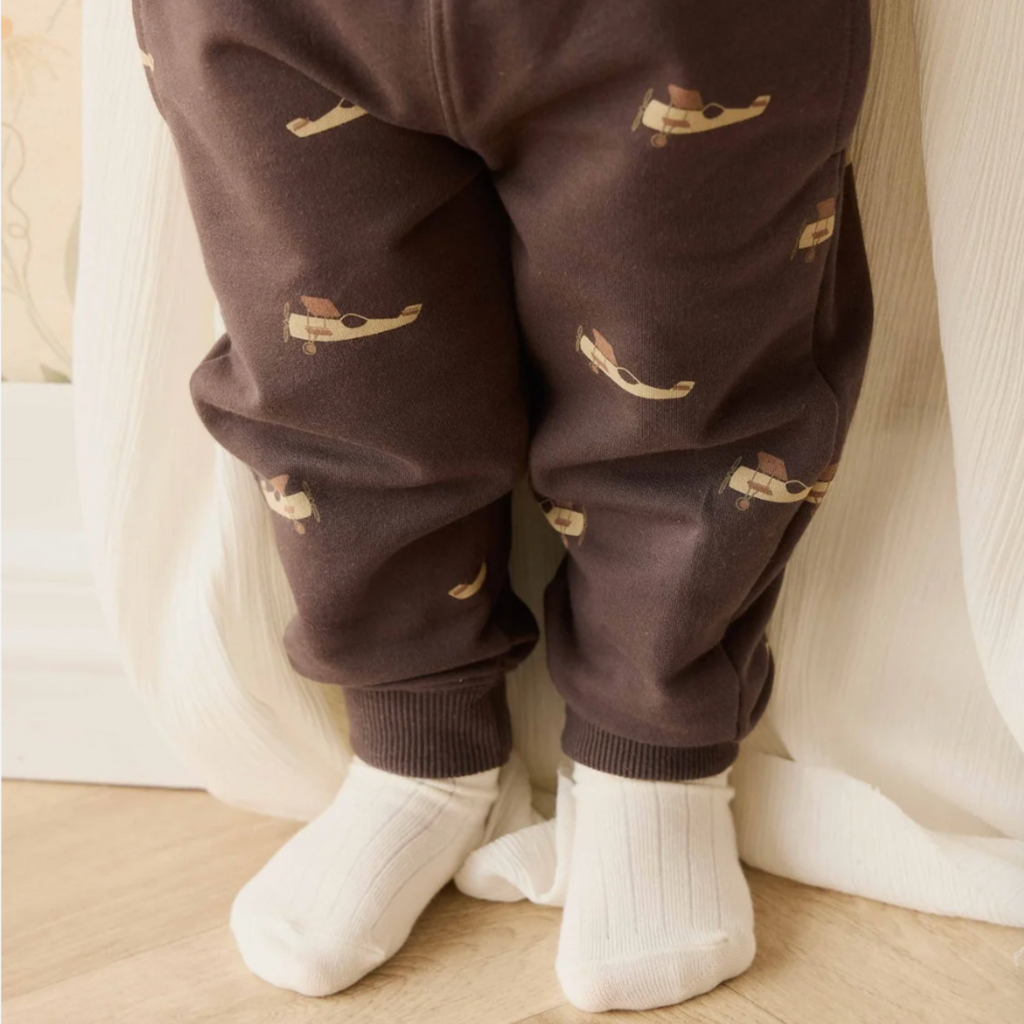 Dominic Track Pant in Pilot Planes Bistre PRESALE - Little Kinfolk Boutique | Children's Clothing Regina, SK