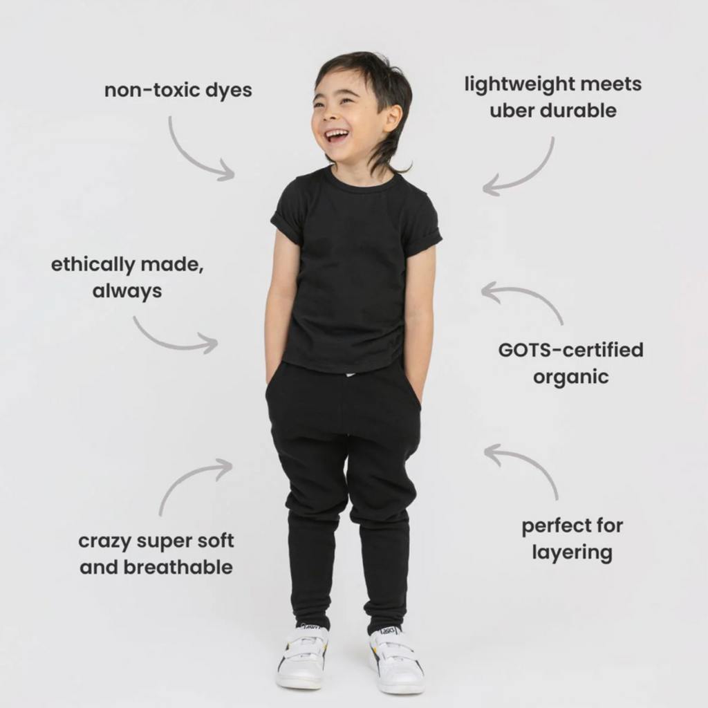 Mioche Slate Organic SS Tee - Little Kinfolk Boutique | Children's Clothing Regina, SK