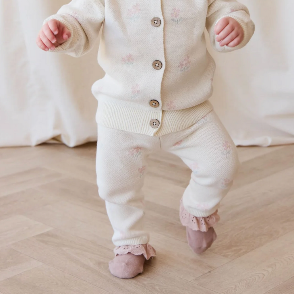 Meadow Legging in Larissa Egret - Little Kinfolk Boutique | Children's Clothing Regina, SK