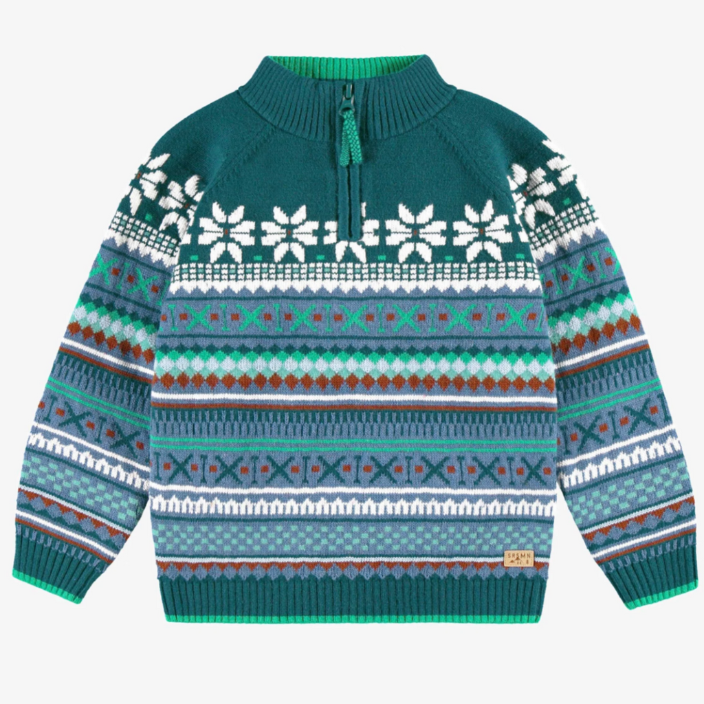 Zed Knit Patterned Sweater - Little Kinfolk Boutique | Children's Clothing Regina, SK