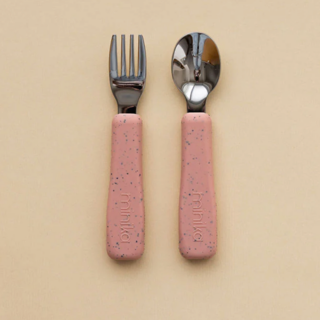 Fork & Spoon Set (5 Colour Options) - Little Kinfolk Boutique | Children's Clothing Regina, SK