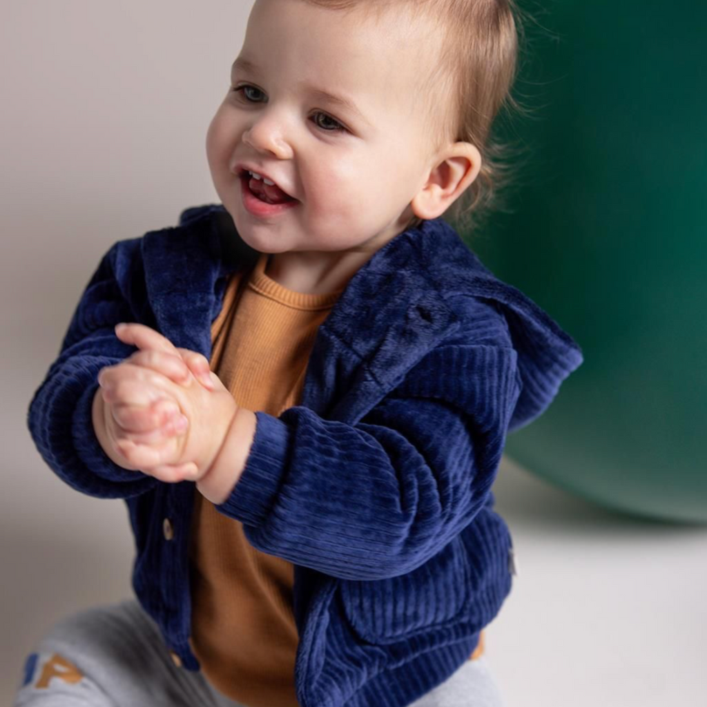 Solvay Button Up Hooded Jacket - Little Kinfolk Boutique | Children's Clothing Regina, SK