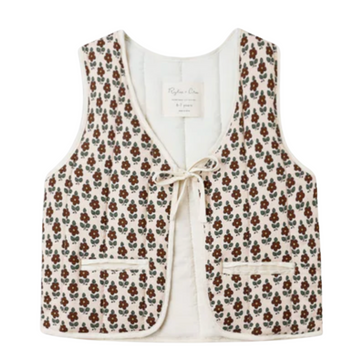 Norah Quilted Harvest Floral Vest PRE-SALE - Little Kinfolk Boutique | Children's Clothing Regina, SK