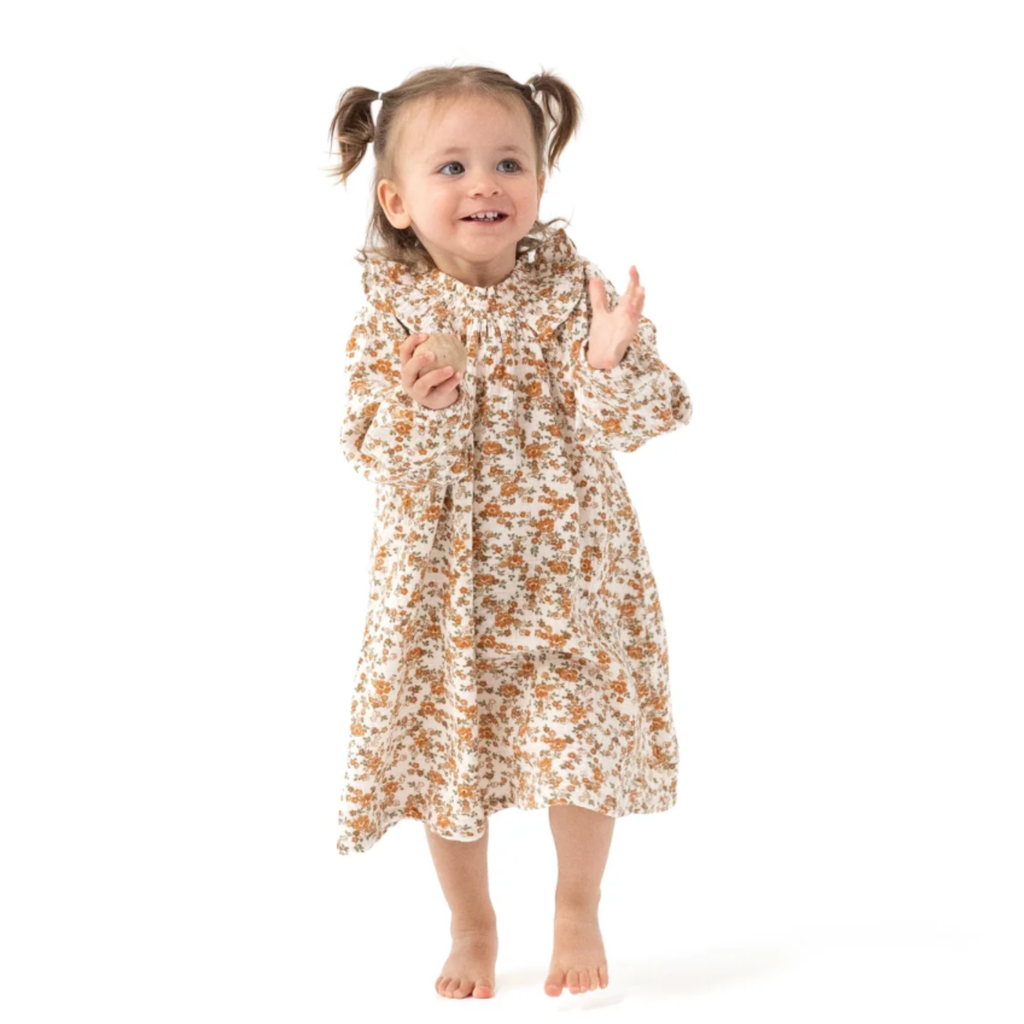 Prairie Calico Long Sleeve Dress & Diaper Cover - Little Kinfolk Boutique | Children's Clothing Regina, SK