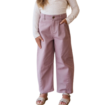 Sierra Barrel Pant in Dreamy Pink - Little Kinfolk Boutique | Children's Clothing Regina, SK