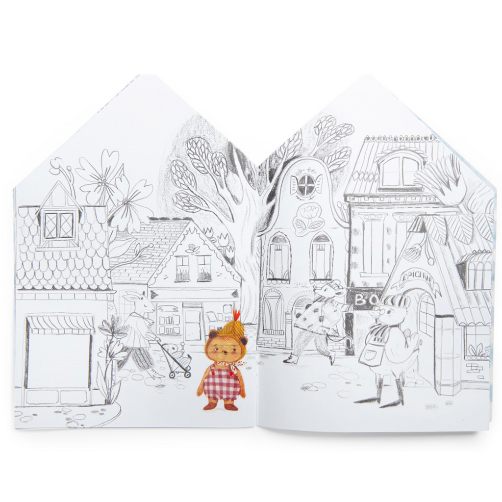 Les Minouchkas Colouring Book with Stickers - Little Kinfolk Boutique | Children's Clothing Regina, SK