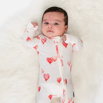 Heart Ballons Footed Sleepers - Little Kinfolk Boutique | Children's Clothing Regina, SK