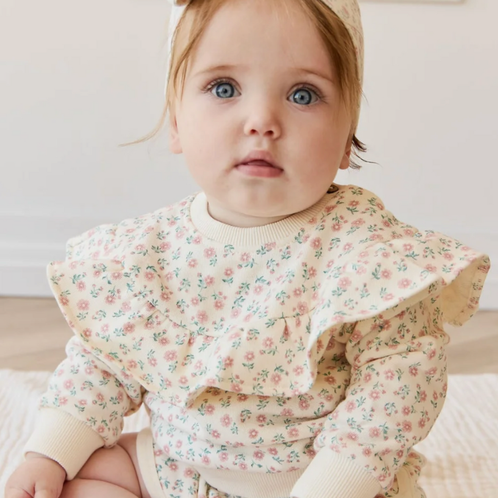 Mckinley Sweatshirt in Posey Garden Pink - Little Kinfolk Boutique | Children's Clothing Regina, SK