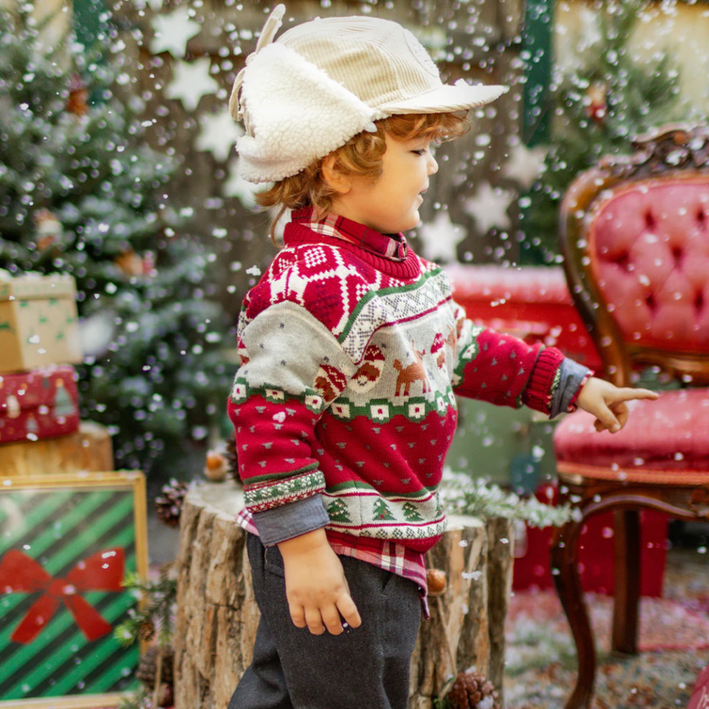 Simon Holiday Sweater - Little Kinfolk Boutique | Children's Clothing Regina, SK